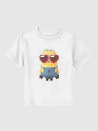 Big Minion Heart Glasses Graphic T-shirt for Toddler