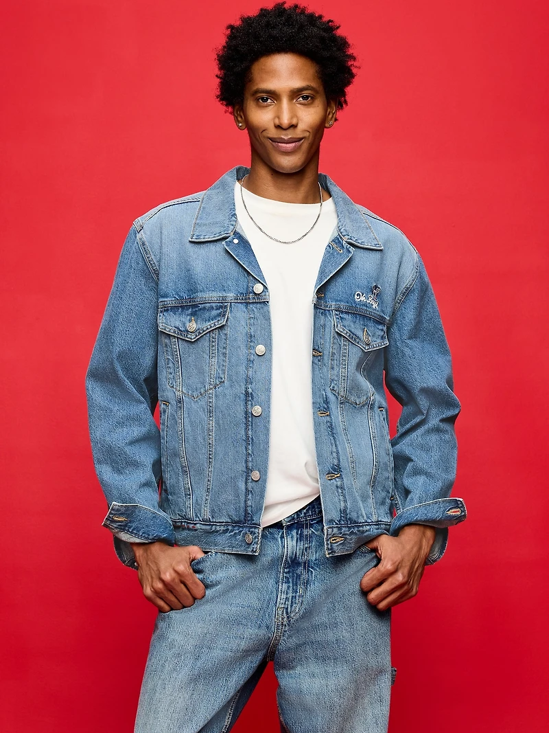 Old Navy x Disney Mickey Mouse Denim Trucker Jacket for Adults