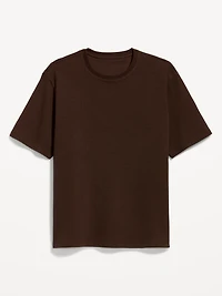 Relaxed Short-Sleeve Textured Waffle T-Shirt