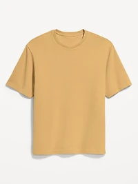 Loose Short-Sleeve Textured Waffle T-Shirt