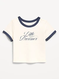 Short-Sleeve Ringer Graphic T-Shirt for Toddler Girls