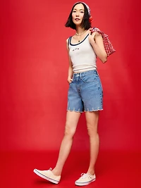 Old Navy x Disney Mickey Mouse Ribbed Scoop-Neck Tank Top for Women