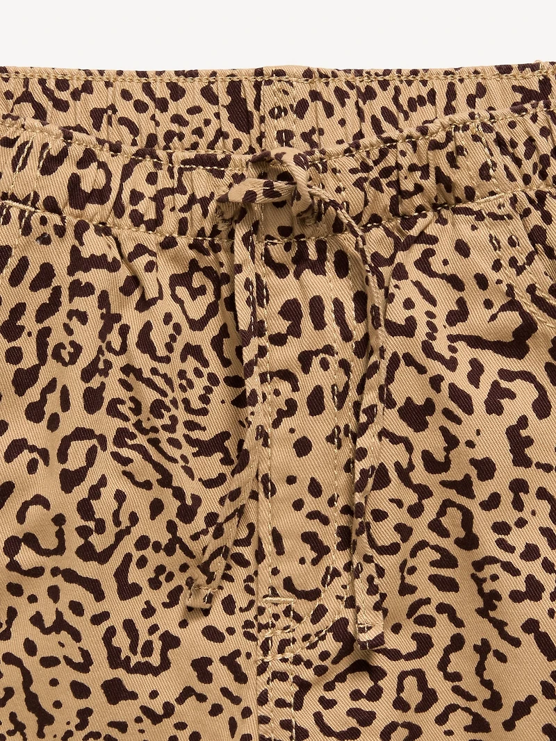Pull-On Super Baggy Wide-Leg Twill Pants for Girls