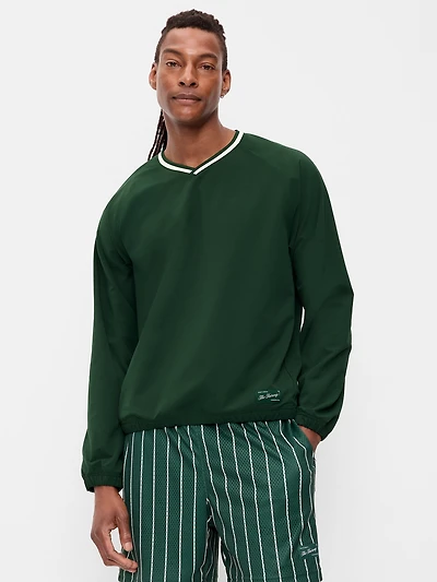 V-Neck Pullover Windbreaker