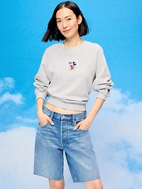 Old Navy x Disney Mickey Mouse Oversized Graphic Raglan Sweatshirt for Women