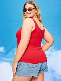 Old Navy x Disney Mickey Mouse Ribbed Scoop-Neck Tank Top for Women
