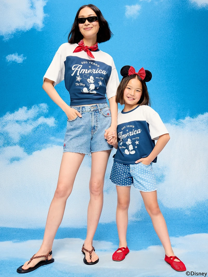 Old Navy x Disney Mickey Mouse Football-Style T-Shirt for Girls