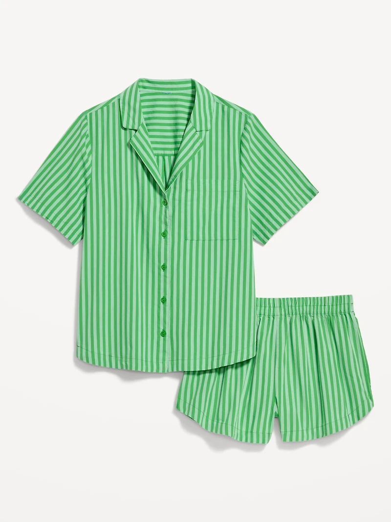 Poplin Pajama Short Set
