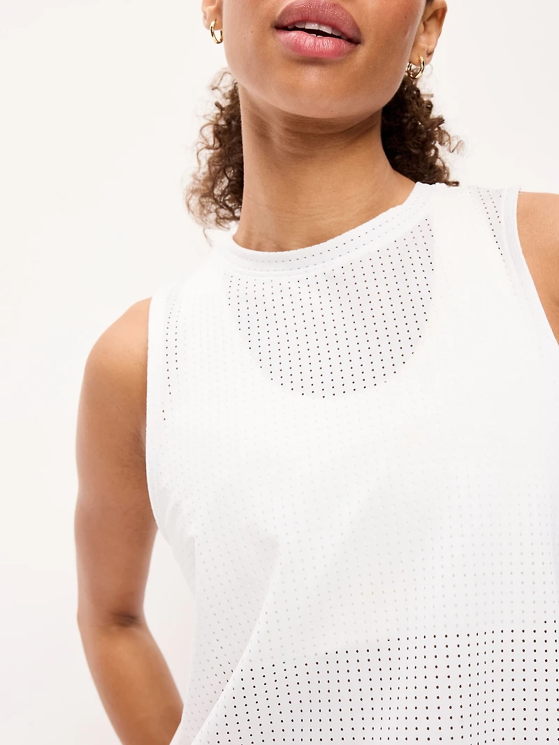 Mesh Muscle Tank Top