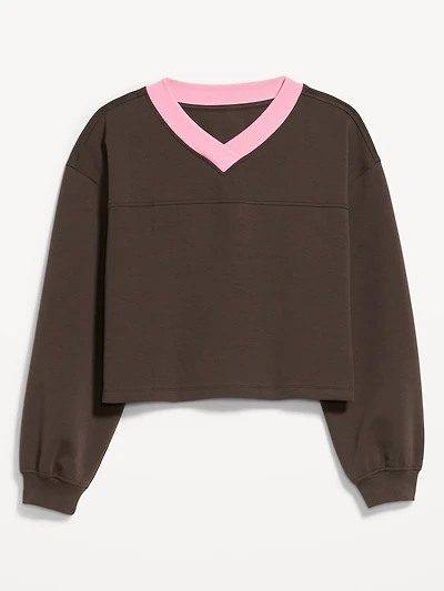 Dynamic Fleece Oversized Cropped Sweatshirt
