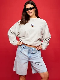 Old Navy x Disney Mickey Mouse Oversized Graphic Raglan Sweatshirt for Women