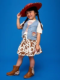 Old Navy x Pixar Toy Story Western Denim Skirt for Toddler Girls
