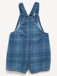 Plaid Chambray Shortalls for Baby