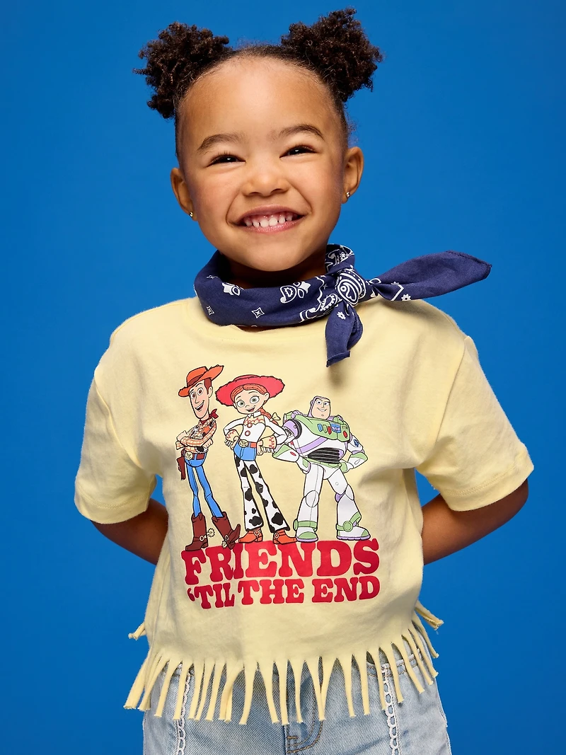 Old Navy x Pixar Toy Story Graphic Fringed-Hem T-Shirt for Toddler Girls