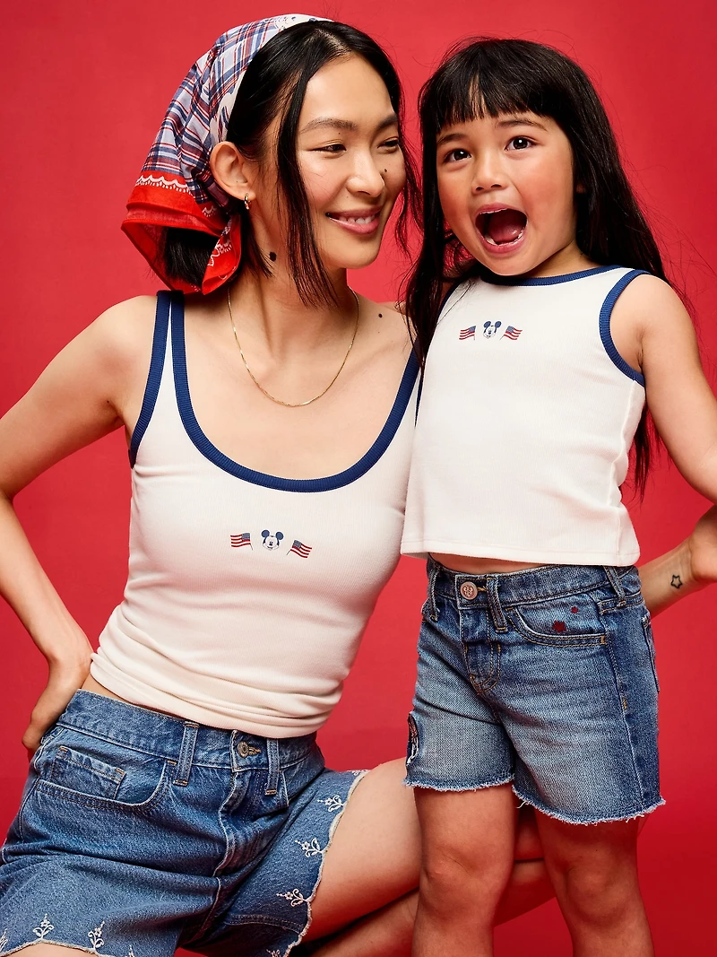 Old Navy x Disney Mickey Mouse Ribbed Scoop-Neck Tank Top for Women