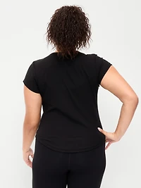 Fitted Crew-Neck Ribbed T-Shirt