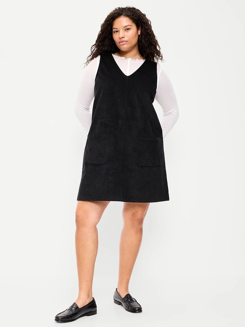 Sleeveless Pinafore Mini Dress