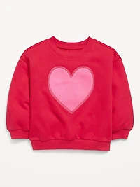 Oversized Long-Sleeve Graphic Sweatshirt for Toddler Girls