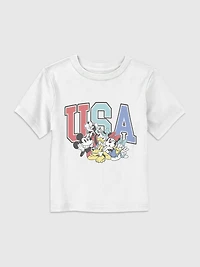 Mickey USA Friends Graphic T-shirt for Toddlers