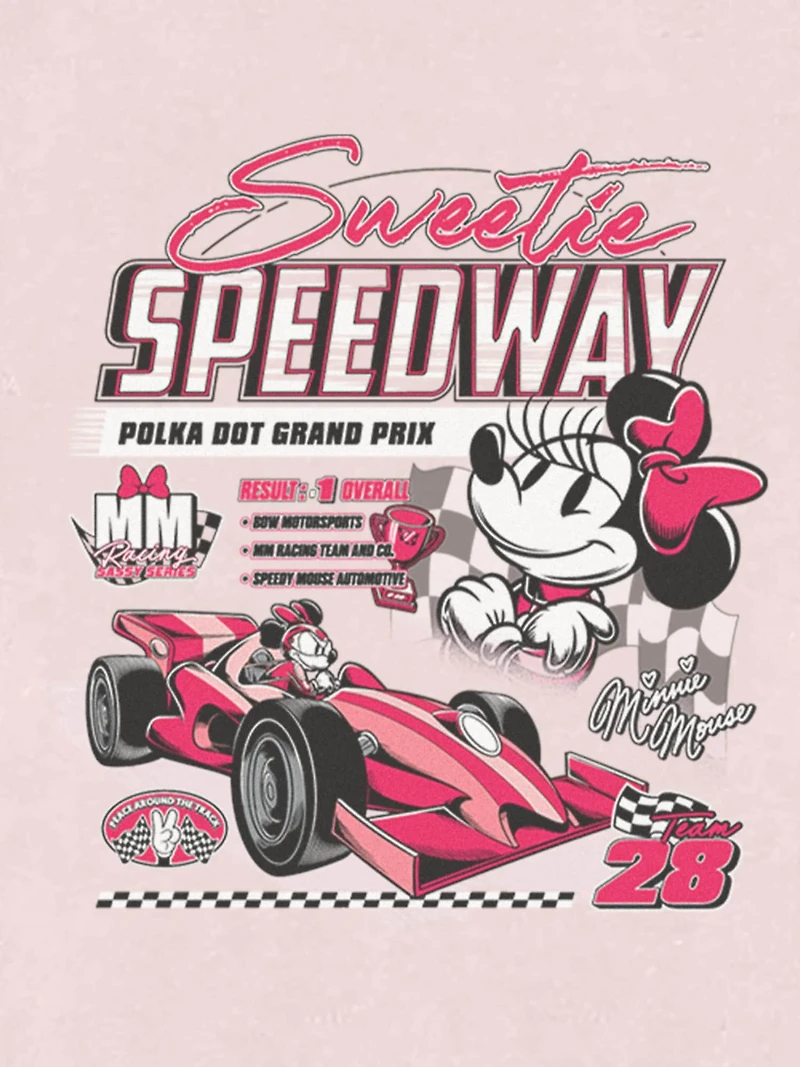 Minnie Mouse Sweetie Speedway Graphic T-shirt for Toddlers