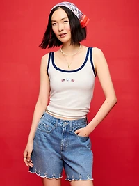 Old Navy x Disney Mickey Mouse Ribbed Scoop-Neck Tank Top for Women