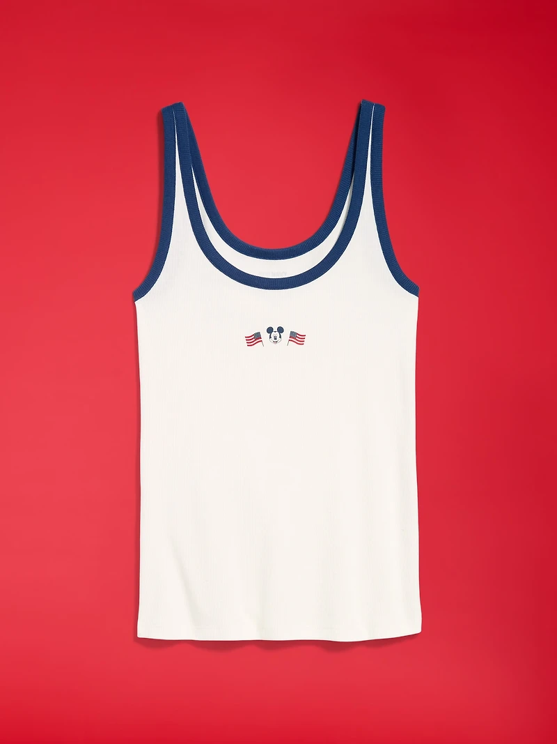 Old Navy x Disney Mickey Mouse Ribbed Scoop-Neck Tank Top for Women