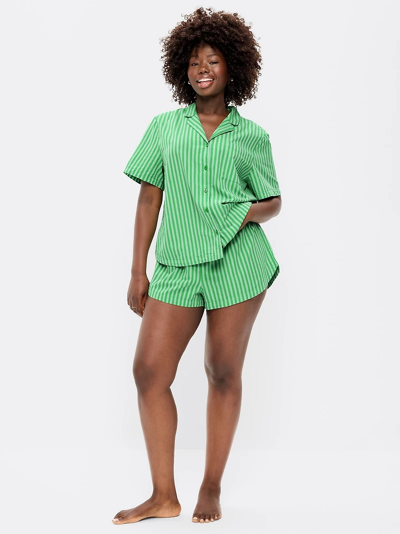 Poplin Pajama Short Set