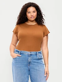 Lettuce-Edge Pointelle Top