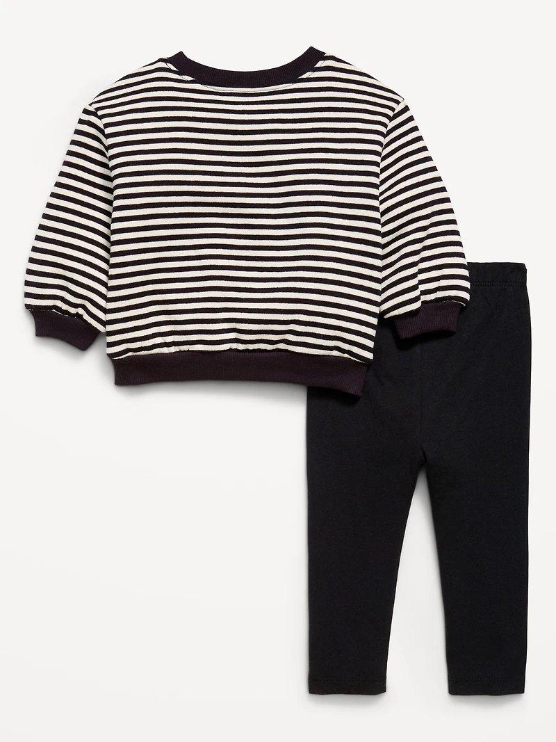 Graphic Sweatshirt and Leggings Set for Baby