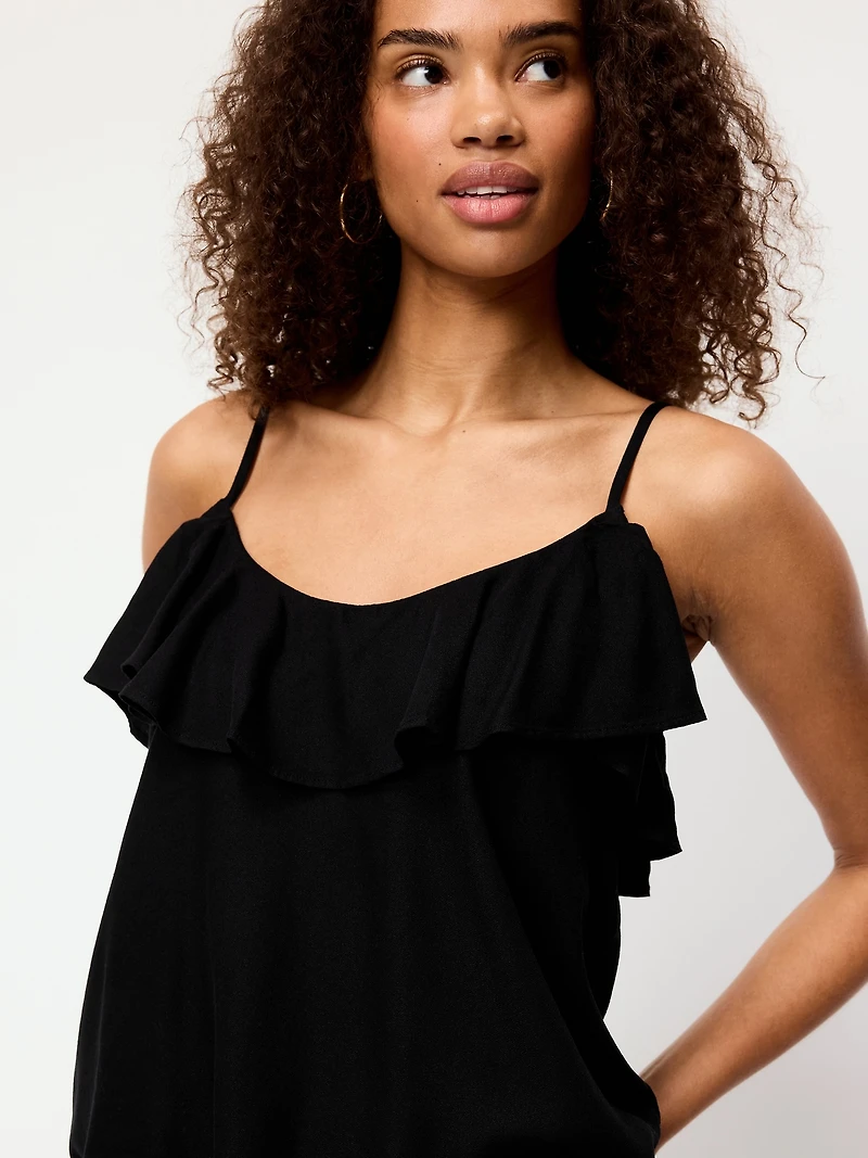 Ruffle-Front Tank Top