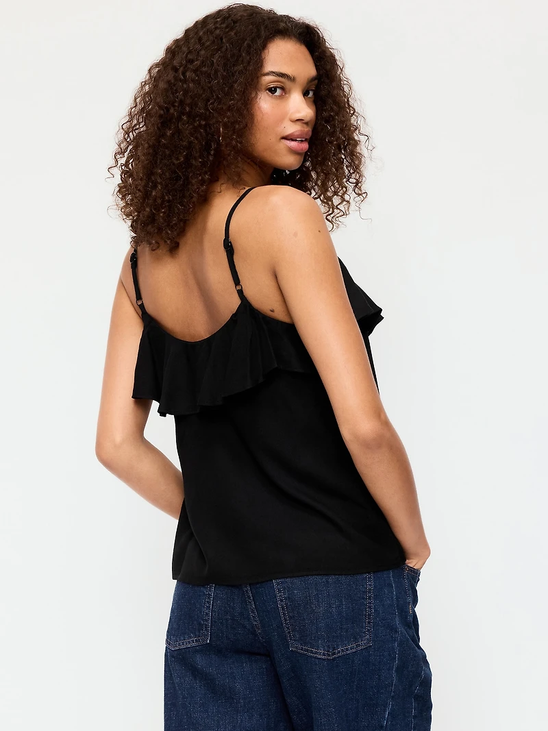 Ruffle-Front Tank Top