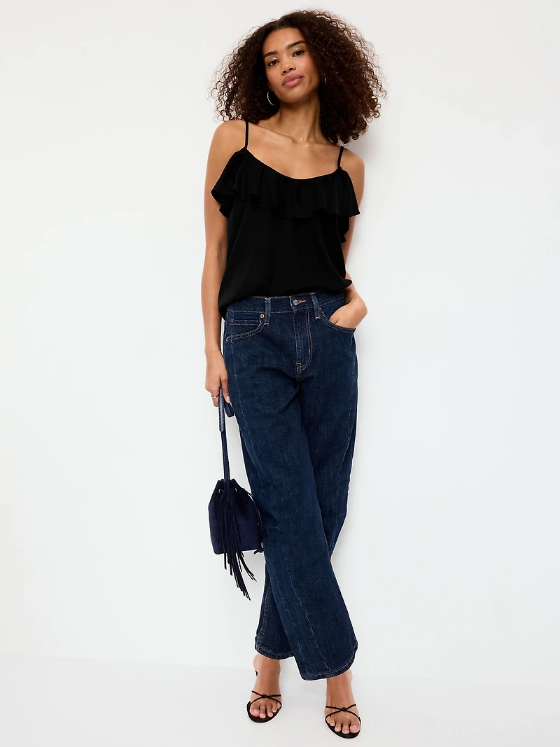 Ruffle-Front Tank Top