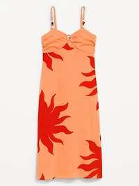 Beaded-Strap Beach Midi Dress