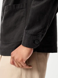 Linen-Blend Chore Jacket