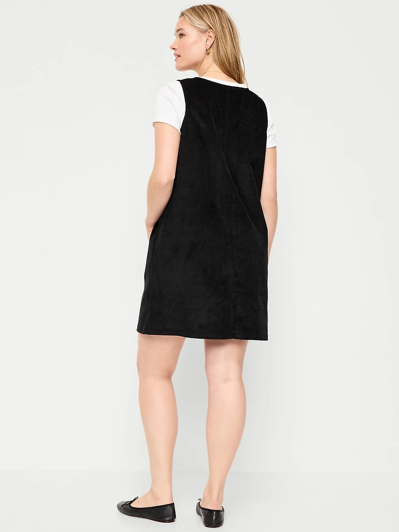 Sleeveless Pinafore Mini Dress