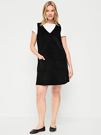 Sleeveless Pinafore Mini Dress