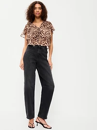 Tiered Ruffle Tie-Front Top