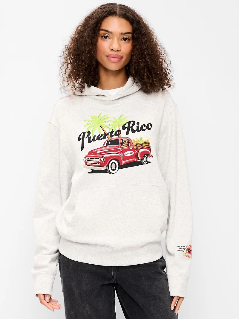 Logo-Graphic Popover Hoodie