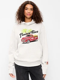 Logo-Graphic Popover Hoodie