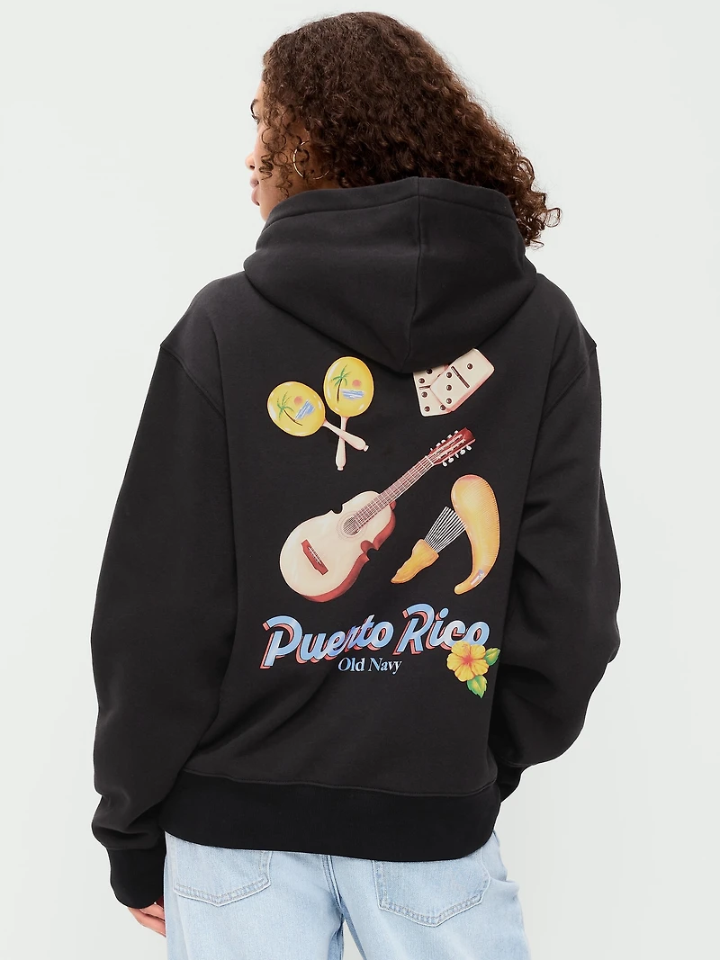 Logo-Graphic Popover Hoodie