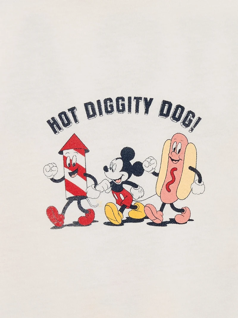 Old Navy x Disney Mickey Mouse Logo-Graphic T-Shirt for Adults