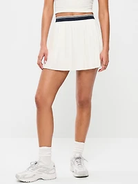 Extra High-Waisted Micro-Pleated Skort