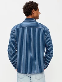 Loose Fit Striped Workwear Shirt