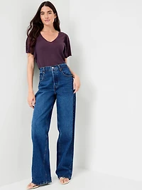 V-Neck Flutter Sleeve Top