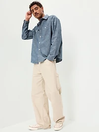 Loose Fit Chambray Workwear Shirt