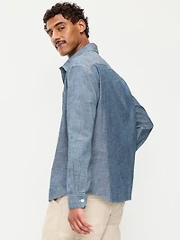 Loose Fit Chambray Workwear Shirt