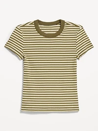 Snug Crew-Neck Ribbed T-Shirt