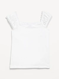 Short-Sleeve Ribbed Top for Girls