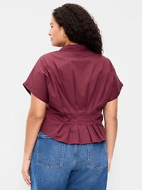 Slim-Waisted Button-Down Shirt