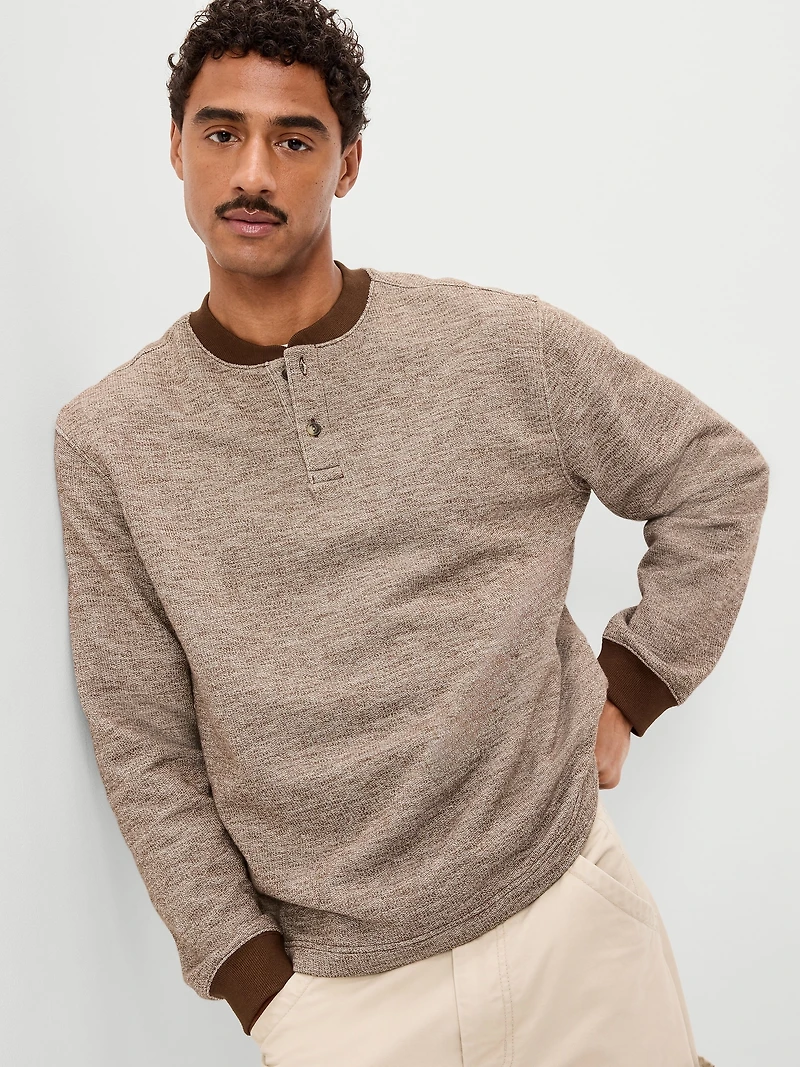 Fleece Henley T-Shirt